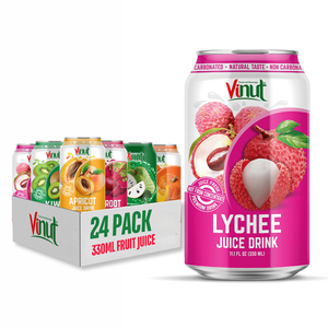 Lychee Juice Drink 330ml Sin azúcar, Precio de fábrica, Etiqueta privada, Muestra gratis Vietnam OEM/ODM Fabricante - Product Image 1