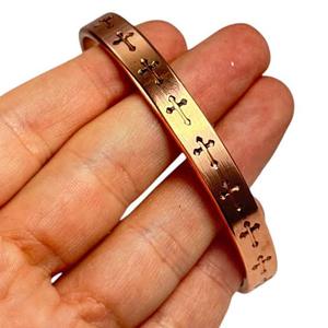 <b>Copper</b> Alloy Geometric Classic Magnetic Healing <b>Bangles</b> for Women's Party Occasion christian religious gift - Product Image 1