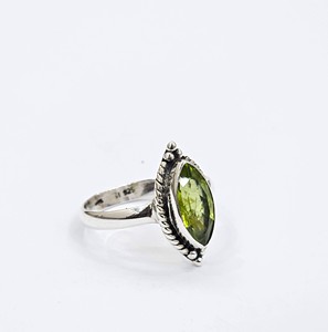 Vintage Marquise Cut Peridot Gemstone <b>925</b> <b>Silver</b> <b>Ring</b> Oxidized Finish Jewelry Gift For Daily & Any Occasion Wear - Product Image 2