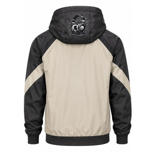 Windbreaker <b>Jacket</b> for <b>Men</b> <b>Lightweight</b> Outdoor Sports Water Resistant Full Zip Hooded Activewear Custom Garment OEM Manufacturer - Product Image 2