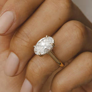 IGI/GIA Lab Grown Cut Diamond Vintage 14K Anillo de boda/compromiso amarillo Unisex Oro blanco fino para fiesta de aniversario-Worthy - Product Image 1