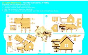 ชุดงานฝีมือทำบ้านไม้ DIY พร้อมระเบียงและบันไดสำหรับตกแต่งโต๊ะทำงาน - Product Image 6