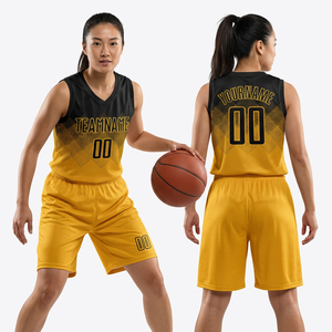 Conjunto de Uniforme de Baloncesto Sublimado Personalizado con Nombre de Equipo 00, Sin Mangas, Poliéster, Unisex, Adulto, Todas las Temporadas, Malla Transpirable - Product Image 3