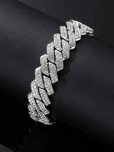 10K Solid Gold Moissanite Diamond Pave Cuban Link Bracelet 6 16MM <b>Men</b> Women Hip Hop Fine Jewelry Gift - Product Image 2