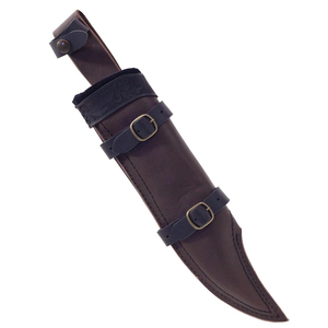 Funda de cuero clásica para cuchillo multiusos, cuchillo de camping y cuchillo de chef, con cómoda correa para el cinturón. - Product Image 1