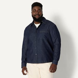 Chemise en jean boutonnée pour homme, coupe ample moderne, 100 % coton, manches longues, été - Product Image 2
