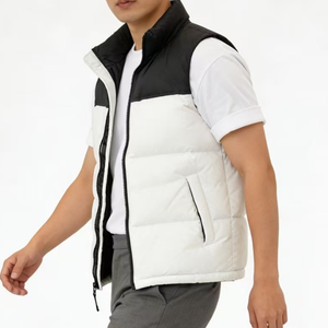 Chaleco acolchado sin mangas para hombre, con bloques de color, ligero, cálido, con cremallera, informal, para invierno y actividades al aire libre - Product Image 6