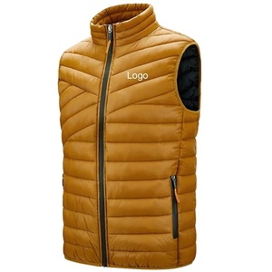 Hot Sale Men's Lightweight Canvas Puffer Vest <b>Waterproof</b> Windproof Breathable Packable Insulated Top Casual Style High Quality - Product Image 2