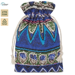 Cotton <b>Canvas</b> <b>Drawstring</b> Pouch <b>Bag</b> Gift Storage 10x14 cm Flat Custom Logo Wholesale OEM Private Label Bulk Order Model ANKJ077 - Product Image 4