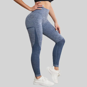 High Quality Custom Logo Knitted Breathable Four-Way Stretch Spandex/Polyester Scrunch <b>Butt</b> <b>Lifting</b> High Waisted <b>Leggings</b> Women - Product Image 2