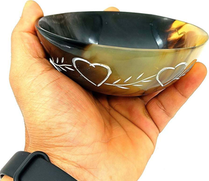 ชามเขาสัตว์ทำมือ ของตกแต่งบ้านสุดพิเศษ ของขวัญ ชามเขาสัตว์แบบดั้งเดิม งานฝีมืออินเดีย ภาชนะใส่อาหารบนโต๊ะอาหาร สำหรับเสิร์ฟอาหารค่ำ ราคาประหยัด - Product Image 2