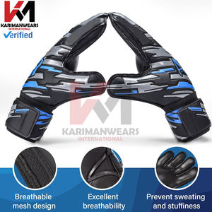 Guantes de portero de alto rendimiento con palma de látex antivibración y protección reforzada para los dedos, para entrenamiento y partidos. - Product Image 6