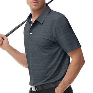Camisa de Golf de Alto Rendimiento para Hombre, con Botones al Frente, Manga Corta, Ligera, de Secado Rápido, 87% Poliéster, 13% Elastano - Product Image 3