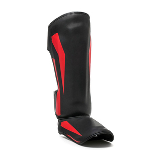 High Quality OEM Shin Pads Lightweight Breathable Cowhide Shin Guards Custom Logo Leg Protection Equipment for Adults - Product Image 2