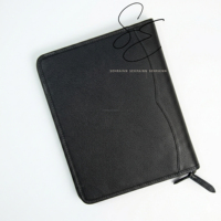 Western Tooled Leather Portfolio Folder Hair On Cowhide A4 Organizer Zipper Case Vintage Black Business Padfolio Certificate Bag