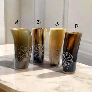 Vaso Artesanal de Cuerno de Búfalo, Recipiente Sostenible para Beber, Hecho a Mano, Accesorio Tradicional de Bar para Decoración del Hogar - Product Image 6