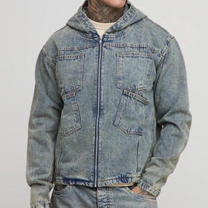 Veste en jean en gros personnalisée avec étiquette privée, vêtement de mode streetwear décontracté - Product Image 4
