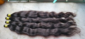 ผมแท้แบบอินเดีย Remy Single Drawn Raw Bulk Hair Temple Hair - Product Image 4