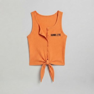 HAWK EYE SPORTS Camiseta sin mangas de punto transpirable de poliéster/algodón para mujer, corte holgado informal, cómoda para uso diario, cuello redondo - Product Image 6