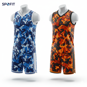 ชุดเสื้อบาสเก็ตบอล SPOFIT ลายพิมพ์เรขาคณิต คอวี แขนกุด ระบายเหงื่อ แห้งเร็ว สำหรับผู้ใหญ่ ใส่ได้ทั้งชายและหญิง - Product Image 5