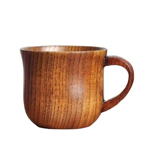 แก้วไม้คุณภาพสูง แก้วกาแฟไม้ธรรมชาติทำมือ เป็นมิตรกับสิ่งแวดล้อม น้ำหนักเบา ป้องกันการรั่วซึม แก้วน้ำชา - Product Image 2