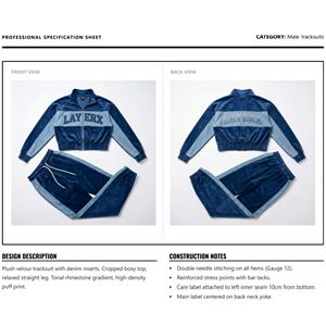 Chaqueta Deportiva Personalizada para Hombre 2026, Estilo Cortavientos, con Parches de Mezclilla Lavada al Ácido, Estilo Moderno, con Estampado 3D Brillante - Product Image 6