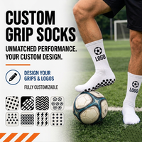 Chaussettes de football personnalisées à forte valeur ajoutée Chaussettes à prise en main d'usine Chaussettes antidérapantes