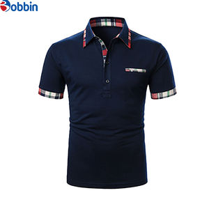 Polo de Manga Corta para Hombre de Alta Calidad, Transpirable, Tejido, Liso, Casual, Antiencogimiento, con Patrón Sólido - Product Image 2