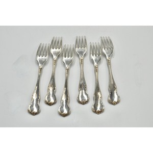 Ensemble de couverts élégants en métal, 6 pièces, fourchettes à dîner, finition miroir haute brillance, passe au lave-vaisselle, couverts de mariage - Product Image 4