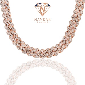 Collar de cadena cubana para hombre y mujer, acabado dorado, cadena de eslabones Miami pesada, joyería hip hop disponible al mejor precio del mercado. - Product Image 1