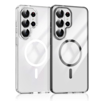 Étui de téléphone Samsung, coque transparente en acrylique magnétique givrée antichoc pour Samsung Galaxy S Series, vente en gros