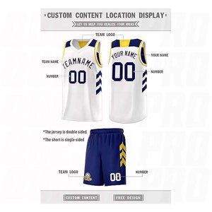 Camiseta de Baloncesto Personalizada con Cuello en V, Combinación de Colores Unisex, Diseños de Uniformes de Baloncesto Universitario, Uniformes Deportivos de Alta Calidad - Product Image 2