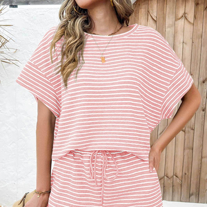 Conjunto de 2 Piezas para Mujer, Estilo Casual, Diseño Sólido, Top Sin Mangas y Pantalones Cortos hasta la Rodilla, Poliéster/Algodón, Verano - Product Image 3