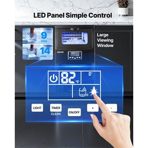 Macchina per il Ghiaccio Commerciale da Cucina in Acciaio Inossidabile, da Banco, 90 Libbre/24h, 12 Libbre di Capacità di Stoccaggio, 32 Cubetti per Ciclo - Product Image 3