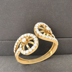 แหวนดีไซน์ล้อแบบวินเทจ ปรับขนาดได้ ของขวัญเครื่องประดับแฟชั่น - Product Image 3