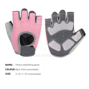 Advanced <b>Half</b> Finger Neoprene Exercise Fitness Gloves Non <b>Slip</b> Surface Stretch Material Professional Bulk Order - Product Image 3