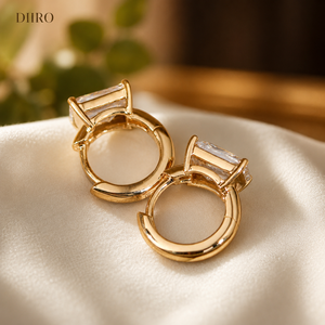 Anillo de Diamantes con Corte Princesa, Chapado en Oro Amarillo de 10K, Anillo de Compromiso para Mujer, Estilo Clásico, Joyería con Diamantes Certificados por GRA - Product Image 2