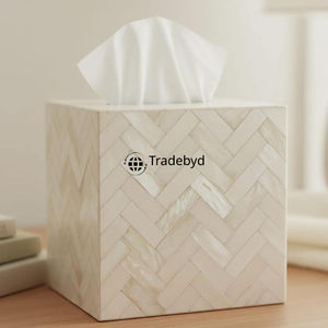 Boîte à mouchoirs de luxe écologique en os incrusté, support décoratif élégant fait main, décoration de table élégante pour la maison Tradebyd - Product Image 3