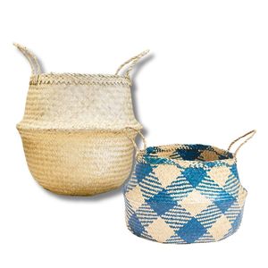 Decorative Handmade SEAGRASS BELLY <b>BASKETS</b> for Plant Pot Cover Natural Woven Organizer <b>Basket</b> - Product Image 1