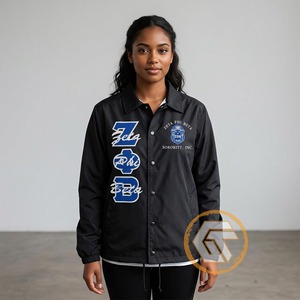 เสื้อแจ็คเก็ตผู้หญิง Zeta Phi Beta ของ GREEK TREASURES ชุดเครื่องแต่งกายสำหรับชมรมนักศึกษา ปักโลโก้ตามสั่ง ผ้าไหมระบายอากาศได้ดี ปรับแต่งได้ - Product Image 4