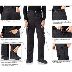 Pantalon de ski et de snowboard pour homme, taille XL, hiver 2025, imperméable, isolé, cargo, multi-poches, chauffant, détachable, fermeture éclair - Product Image 4
