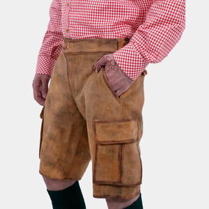 Pantalones Cortos Tradicionales Bávaros para Hombre, Diseño Personalizado, Formales, Vintage, Bordados, de Lona No Tejida, 100% Algodón - Product Image 1