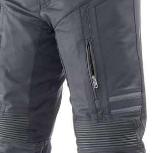 Pantalon en cuir pour homme, style urbain, coupe droite, taille mi-haute, fermeture éclair, écologique, anti-boulochage - Product Image 6
