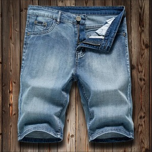 Summer Shorts <b>Jeans</b> <b>Men</b> Denim Pants Stretch Dark Blue Fashion Design <b>Men's</b> <b>Jeans</b> Slim Sum mer Cotton Breathable Lightweight - Product Image 6