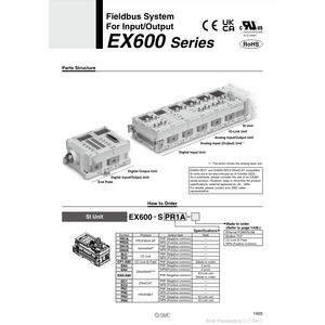SMC pneumatics Fieldbus ระบบ EX600-SEN1หมวดหมู่ผลิตภัณฑ์อินพุตและเอาต์พุต (Io) - Product Image 2
