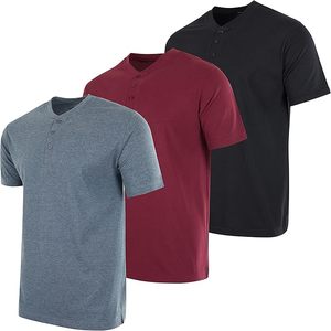 T-shirt pour homme en polyester/coton imprimé sérigraphié, anti-plis, écologique, respirant, léger, séchage rapide, col en V, pour usage quotidien - Product Image 4