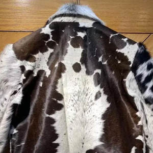 Chaqueta de Cuero Genuino para Hombre, Estilo Vintage, con Parches, Cuello Alto, Corte Regular, Casual de Primavera, Gruesa, con Cierre de Cremallera en las Mangas - Product Image 2