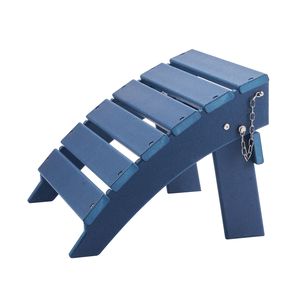 Poggiapiedi Pieghevole in Plastica HDPE per Patio, 15.7"L X 18.9"W X 13"H, Resistente alle Intemperie, Stile Adirondack - Product Image 1