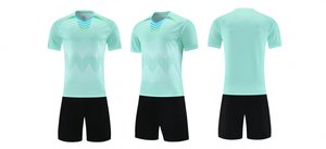 High Quality Men's Black Soccer Training Jersey Breathable Black Soccer Uniforms Short Sleeves Football Kit Soccer Uniform - Product Image 3