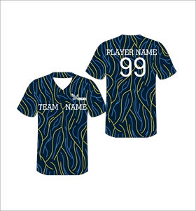 เสื้อเบสบอลแบบซับลิเมชั่นสั่งทำพิเศษ ติดกระดุมเต็มตัว ชุดทีมแบบกำหนดเองได้ ชุดกีฬาผู้ชายระบายอากาศได้ดี เสื้อแห้งเร็ว - Product Image 1